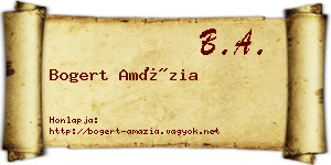Bogert Amázia névjegykártya